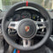 Custom Leather Steering Wheel Cover for Porsche