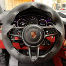 Custom Leather Steering Wheel Cover for Porsche