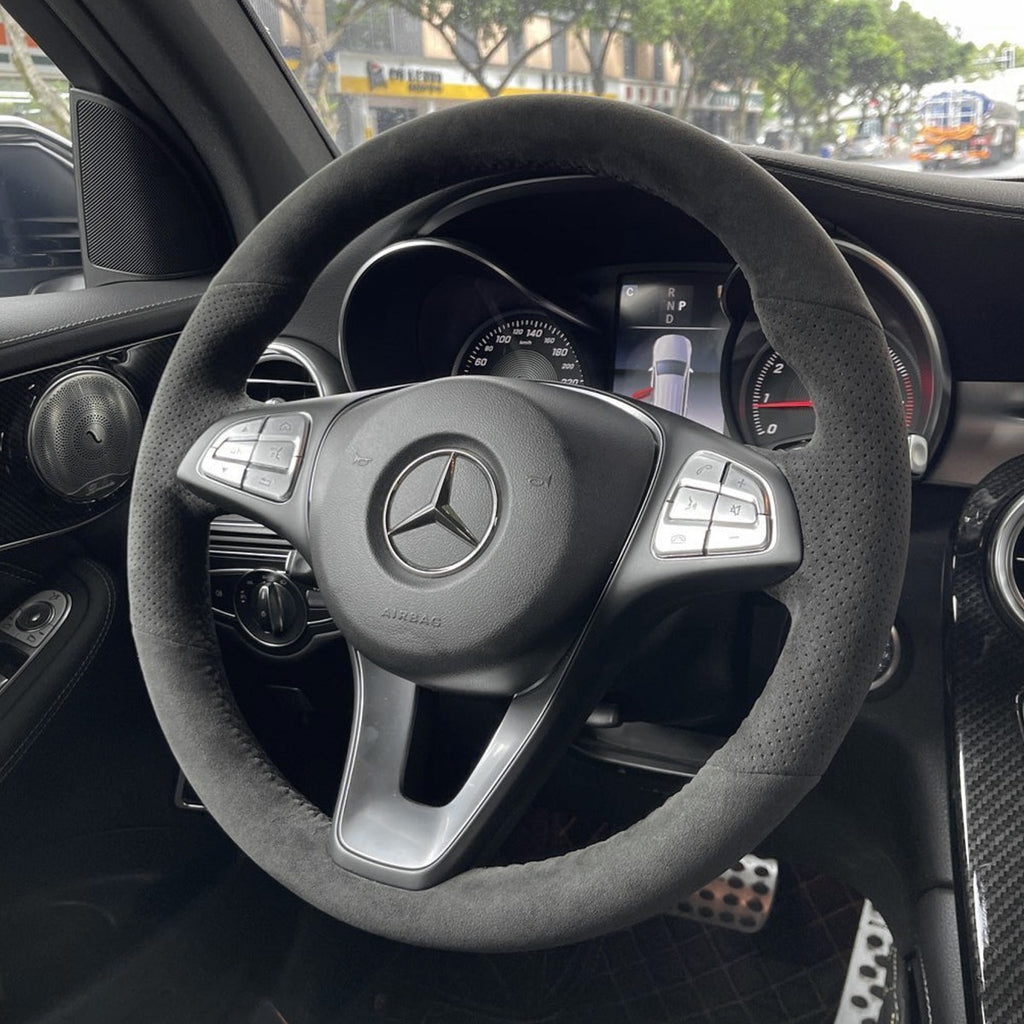 Custom Suede Steering Wheel Cover for Mercedes – DSG Paddles