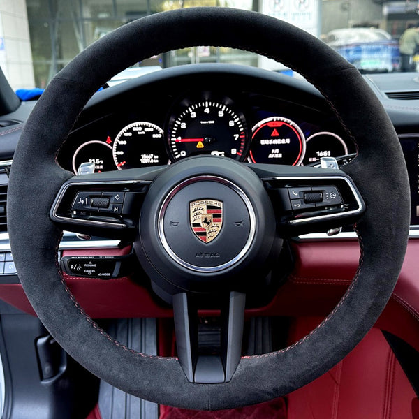 Alcantara Steering Wheel Cover for Porsche